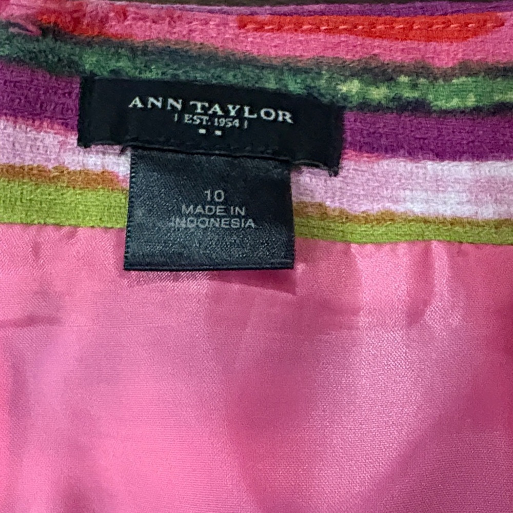 Ann Taylor Colorful Striped Women's Skirt Size 10 - Picture 2 of 5